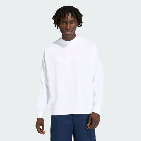 Adidas Original阿迪三叶草2026男子P ESS LONG TEE针织无领长TKD6576