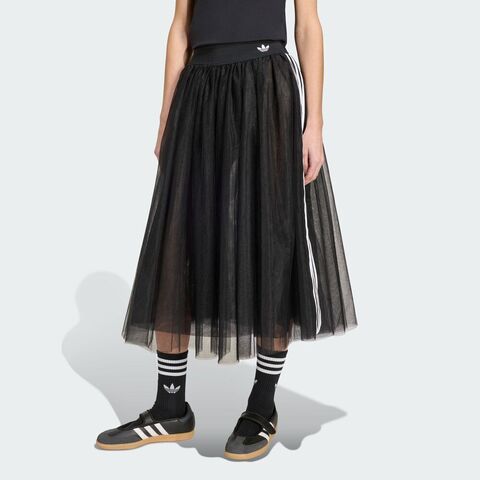 Adidas Original阿迪三叶草2026女子TULLE SKIRT针织长裙KS6563