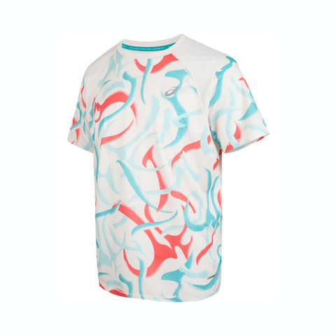 Asics亚瑟士2025男子男式跑步短袖T恤梭织无领短T2011D092-200