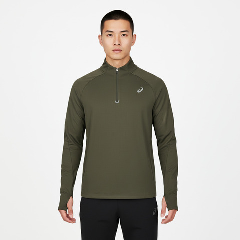 Asics亚瑟士2025男子男式莱卡跑步长袖T恤针织无领长T2011D476-300