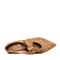 BASTO/百思图2018春季专柜同款啡色羊皮金属环尖头女皮鞋RLC20AM8