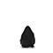 BASTO/百思图2018秋季专柜同款黑色绒面水钻粗跟女单鞋YUG01CQ8
