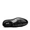 BASTO/百思图2018秋季专柜同款黑色牛皮革纯色商务男休闲鞋W201ACM8