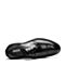 BASTO/百思图2018秋季专柜同款黑色牛皮革镂花系带男皮鞋FA108CM8