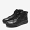 BASTO/百思图2018冬季专柜同款黑色（绒里）牛皮革男低靴CAQ03DD8
