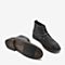 BASTO/百思图2018冬季专柜同款灰色剖层牛皮革系带休闲男低靴BYF05DD8