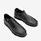 BASTO/百思图2018冬季专柜同款黑色牛皮革套脚平跟男休闲鞋RH032DM8