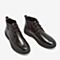 BASTO/百思图2018冬季专柜同款深咖色软面牛皮革系带休闲男皮鞋CAL01DD8