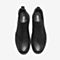 BASTO/百思图2018冬季专柜同款黑色牛皮革平跟男休闲鞋BXQ16DD8