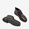 BASTO/百思图2018冬季专柜同款深棕色牛皮革系带男靴男鞋WZS12DD8