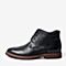 BASTO/百思图2018冬季专柜同款黑色商务系带休闲男皮鞋0605GDD8