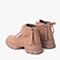 BASTO/百思图2018冬季专柜同款粉色牛剖层皮革女短靴RC876DD8