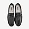 BASTO/百思图春季专柜同款黑色软面牛皮革平跟男休闲鞋AXZ11AM9