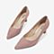 BASTO/百思图春季专柜同款粉色人造革尖头细跟女浅口鞋QA860AQ9