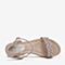 BASTO/百思图夏季专柜同款粉银色幻彩亮线布闪钻休闲女凉鞋RMX16BL9