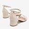 BASTO/百思图夏季专柜同款米白色绵羊皮革休闲女皮凉鞋RNU02BL9