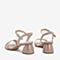 BASTO/百思图夏季专柜同款粉色羊绒皮革闪钻休闲女皮凉鞋RXH01BL9