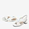 BASTO/百思图夏季专柜同款白色休闲女皮凉鞋Y2001BL9