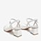 BASTO/百思图夏季白色PVC羊皮革拼接透明休闲女皮凉鞋LM195BL9