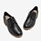 BASTO/百思图春季专柜同款软面牛皮革系带方跟女皮鞋ZCX03AM9