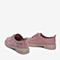 BASTO/百思图春季粉色牛剖层皮革系带休闲字母女皮鞋IA217AM9