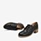 BASTO/百思图春季专柜同款黑色软面牛皮革女皮鞋ZEG02AM9