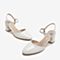 BASTO/百思图夏季白色绵羊皮革纯色方跟休闲女皮凉鞋RXF01BH9