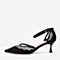 BASTO/百思图夏季专柜同款黑色细跟休闲女凉鞋MA9M8BK9