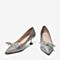 BASTO/百思图秋季专柜同款银色幻彩亮线布仙女风高跟女鞋RYX23CQ9