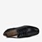 BASTO/百思图秋季黑色软面牛皮革纯色粗跟休闲女皮鞋WBF01CM9