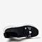 BASTO/百思图冬季黑色针织布趣味猫咪运动风袜靴时尚女靴A3313DD9
