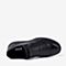 BASTO/百思图冬季专柜同款黑色牛皮革一脚蹬商务男休闲鞋99115DM9