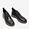BASTO/百思图冬季专柜同款黑色牛皮革英伦风系带男皮鞋Z5660DM9