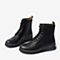 BASTO/百思图冬季专柜同款黑色软面牛皮革马丁靴女靴ZIW01DD9