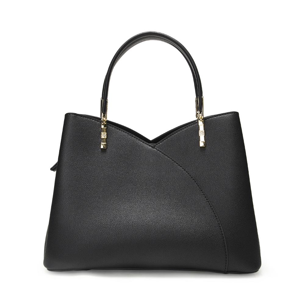 basto/百思图冬季专柜同款黑色人造革时尚通勤手提包sd036dx9