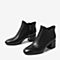 BASTO/百思图冬季专柜同款牛皮革及踝切尔西靴女皮靴A1105DD9