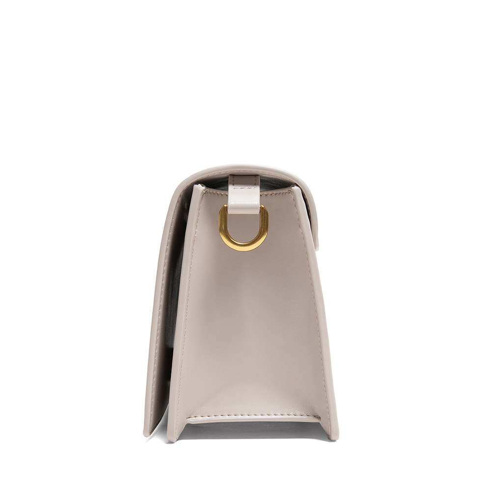 basto/百思图秋季专柜同款米白人造革通勤简约时尚背提包x1893cn9