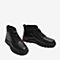 BASTO/百思图冬季专柜同款牛皮革系带拼接男袜靴H756ADD9