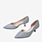 百思图2020夏季新款商场同款尖头浅口简约气质女猫跟鞋T5586BK0