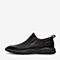 百思图2020春季新款商场同款黑色牛皮拼接舒适休闲男皮鞋A251AAM0