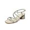 百思图2020夏季新款法式仙女风交叉绑带罗马粗跟女士凉鞋RXH08BL0