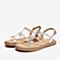 百思图2020夏季新款商场同款ins风水钻透明带平底女凉鞋RM104BL0