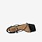 百思图2020夏季新款商场同款简约法式一字带粗跟女士凉鞋T8326BL0