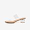 百思图2020夏季新款性感一字透明带水晶粗跟后空女凉拖鞋T0229BH0
