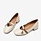 百思图2020秋季新款商场同款仙女风浅口粗跟女玛丽珍单鞋RD240CQ0