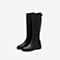 百思图2020冬季新款商场同款时尚方跟后拉链骑士靴女长靴MD203DG0