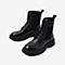 百思图2020冬季新款商场同款时尚侧拉链马丁靴女皮短靴LDD96DD0