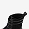 百思图2020冬季新款商场同款时尚侧拉链马丁靴女皮短靴LDD96DD0