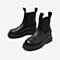 百思图2020冬季新款时尚帅气厚底绒里切尔西靴女皮短靴ID533DD0