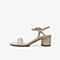 百思图2021夏季新款商场同款优雅气质一字带粗跟女凉鞋MB16ABL1